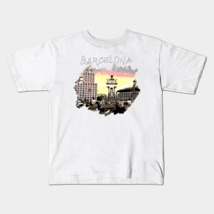 Plaza Catalunya Barcelona Kids T-Shirt